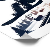 Snowboarden Saas-Fee Schweiz Poster (Ecke)