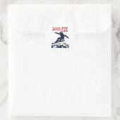 Snowboarden Saas-Fee Schweiz Runder Aufkleber (Tasche)