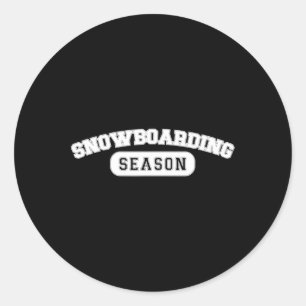 Snowboarden Saison Varsity Freestyle Winter Sport Runder Aufkleber