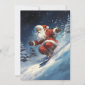 Snowboarden Santa Feiertagskarte (Vorderseite)