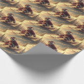 Snowboarden-Santa-Geschenkpapier Geschenkpapier (Ecke)
