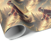 Snowboarden-Santa-Geschenkpapier Geschenkpapier (Rolleneckpunkt)