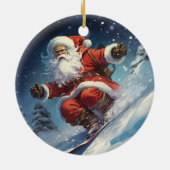 Snowboarden Santa Keramik Ornament (Hinten)