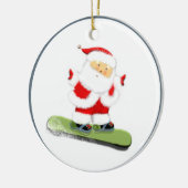 Snowboarden Santa Keramikornament (Links)