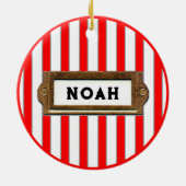 Snowboarden Santa Keramikornament (Hinten)