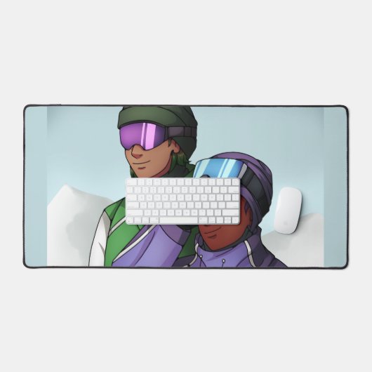 Snowboarden Schreibtischunterlage (Tastatur & Maus)