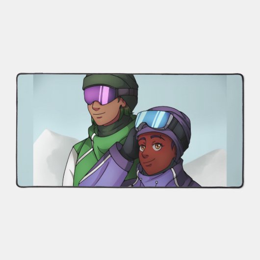 Snowboarden Schreibtischunterlage (Vorderseite)