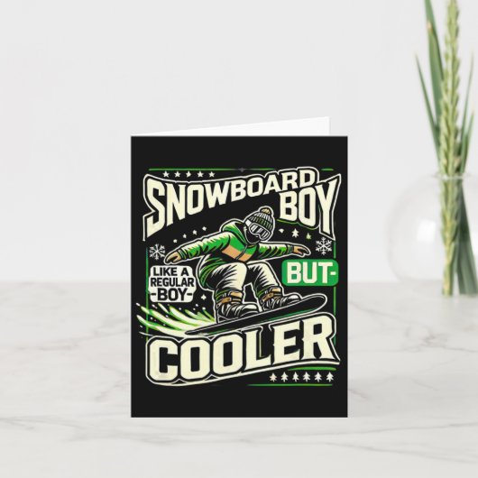 Snowboarden Shirt Boys Snowboarder Snowboard Liebe Karte (Vorderseite)