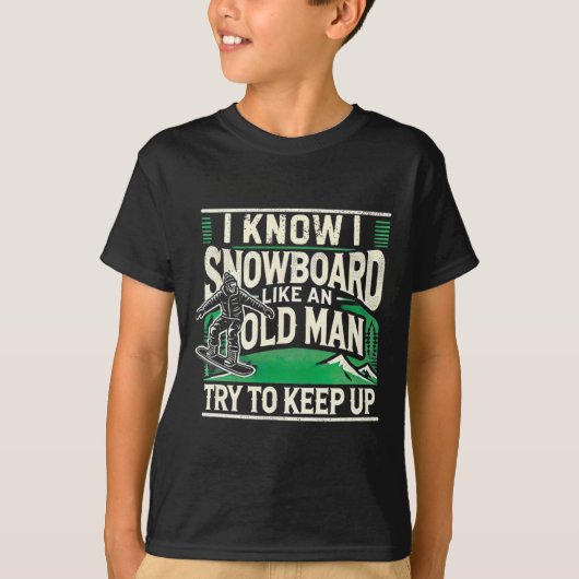 Snowboarden Shirt Männer Grandpa Snowboarder Snowb (Vorderseite)