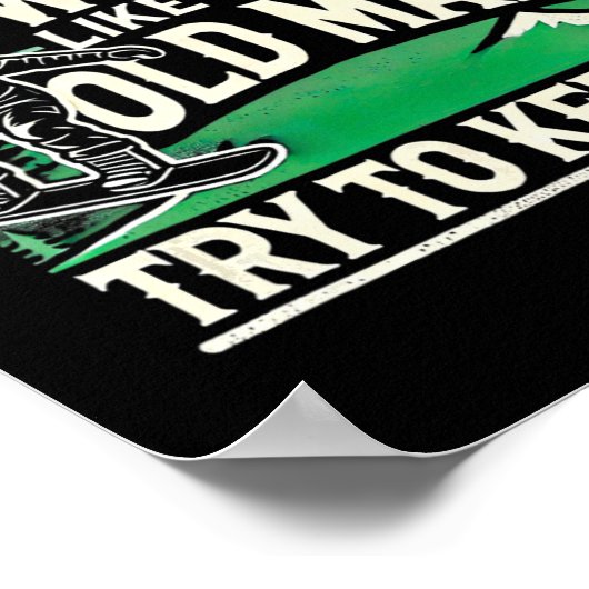 Snowboarden Shirt Männer Grandpa Snowboarder Snowb Poster (Ecke)