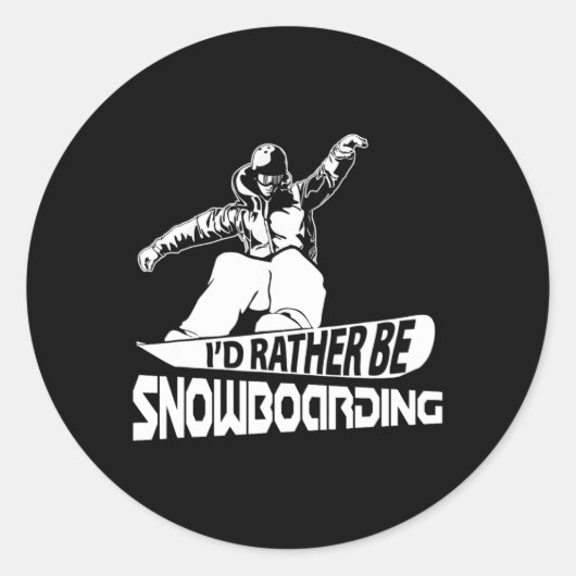 Snowboarden Shirt Snow Boarding Snow Board Runder Aufkleber (Vorderseite)