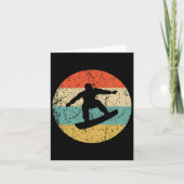 Snowboarden Shirt - Vintag Retro Snowboarder Karte (Vorderseite)