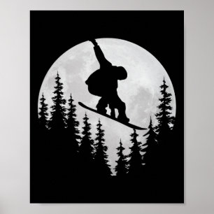 Snowboarden Shirts Freestyle Snowboarder - Snowbo Poster