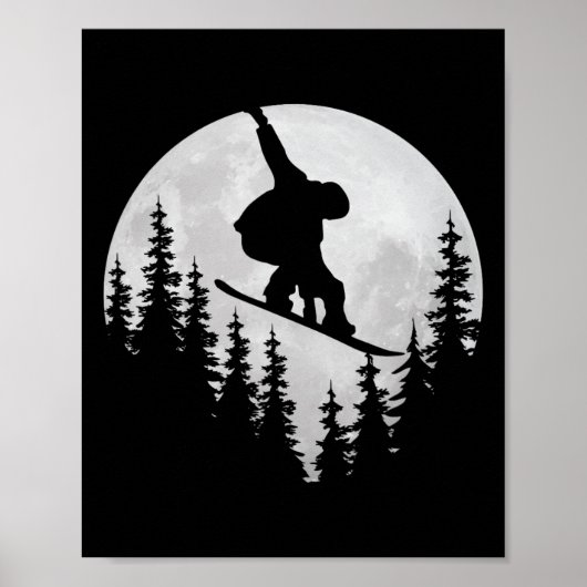 Snowboarden Shirts Freestyle Snowboarder - Snowbo Poster (Vorne)