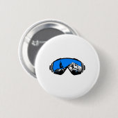 Snowboarden Ski Goggles Berg gestört Design Button (Vorne & Hinten)