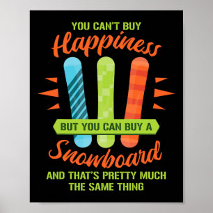 Snowboarden Skifahren Funny Snowboard Snowboarder  Poster
