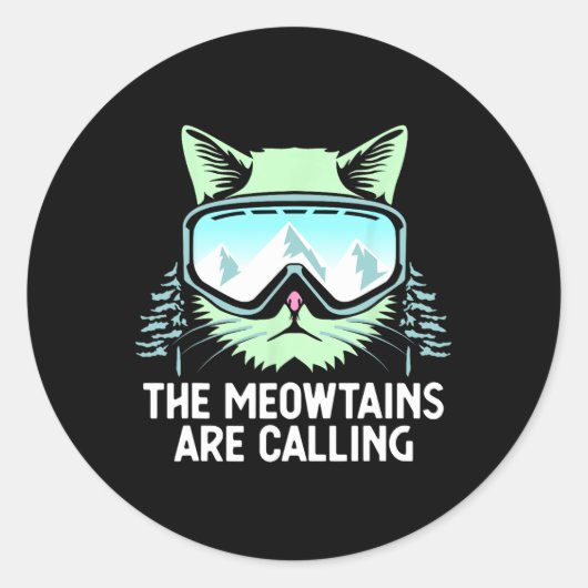 Snowboarden Skikunst für Männer Frauen Kinder Wint Runder Aufkleber (Vorderseite)