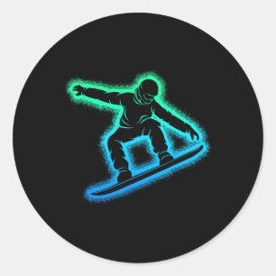 Snowboarden Snowboard Boys Kinder Männer Runder Aufkleber