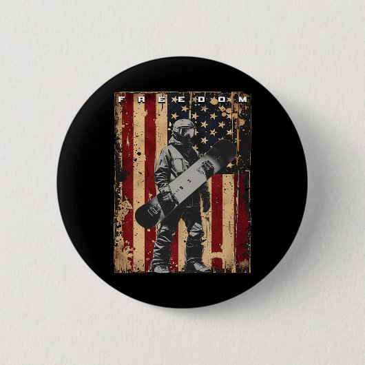 Snowboarden Snowboard Button (Vorderseite)
