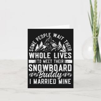 Snowboarden Snowboard Ehe Ehefrau Ehemann Weddi Karte