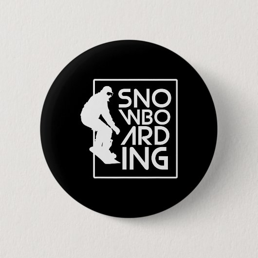 Snowboarden Snowboard Geschenk Liebe Snowboarden Button (Vorderseite)