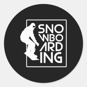 Snowboarden Snowboard Geschenk Liebe Snowboarden Runder Aufkleber