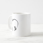 Snowboarden Snowboard Herz Kaffeetasse (Vorderseite Links)