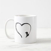 Snowboarden Snowboard Herz Kaffeetasse (Links)