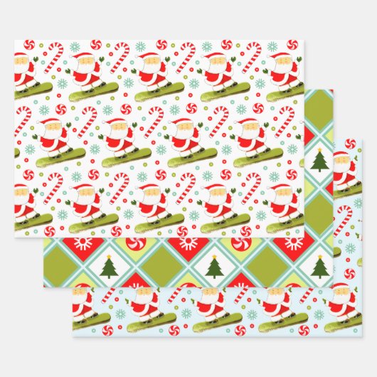 Snowboarden Snowboard Holiday Geschenk Geschenkpapier Set (Set)