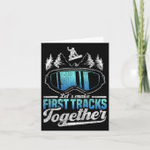 Snowboarden Snowboard machen wir erste Tracks Karte (Vorderseite)
