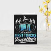 Snowboarden Snowboard machen wir erste Tracks Karte (Gelbe Blume)