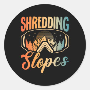 Snowboarden Snowboard Outfit Abfahrt Locarno Runder Aufkleber