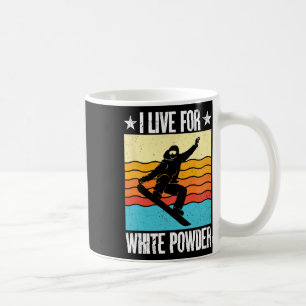 Snowboarden Snowboard Outfit ich lebe für White Po Kaffeetasse