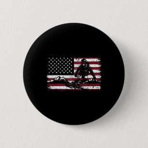 Snowboarden Snowboard Patriotic Vintag American Button