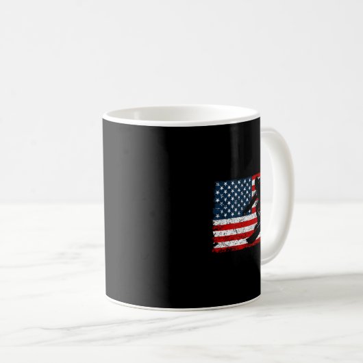Snowboarden Snowboard Patriotic Vintag American Kaffeetasse (VorderseiteRechts)