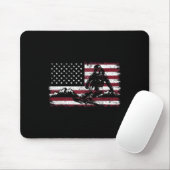 Snowboarden Snowboard Patriotic Vintag American Mousepad (Mit Mouse)