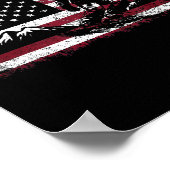 Snowboarden Snowboard Patriotic Vintag American Poster (Ecke)