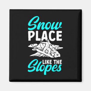 Snowboarden Snowboard Schneeplatz wie die Pisten Magnet