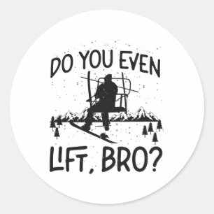 Snowboarden Snowboard Ski Lift Lift Lift Lift Runder Aufkleber