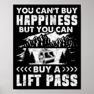 Snowboarden Snowboard Skilift Vintage Du kannst ni Poster
