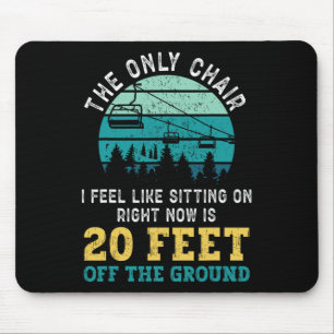 Snowboarden Snowboard Skilift Vintage Retro Die Mousepad