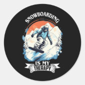 Snowboarden Snowboard Snowboard Retro Snow Vac Runder Aufkleber (Vorderseite)