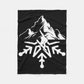 Snowboarden Snowboard Snowflake Vintag Retro Fleecedecke (Vorderseite)