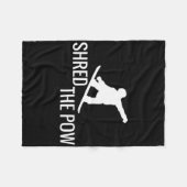 Snowboarden Snowboard T-Shirt schüttelte die Pow Fleecedecke (Vorderseite (Horizontal))