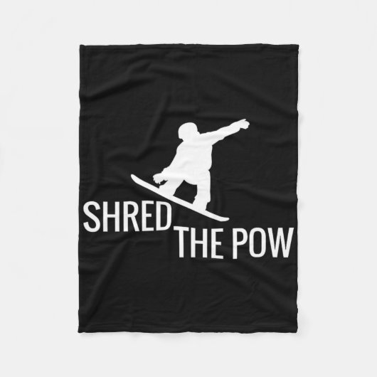 Snowboarden Snowboard T-Shirt schüttelte die Pow Fleecedecke (Vorderseite)