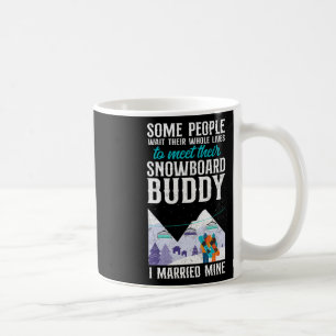 Snowboarden Snowboard Vintag Ehe Ehefrau Buddy Kaffeetasse