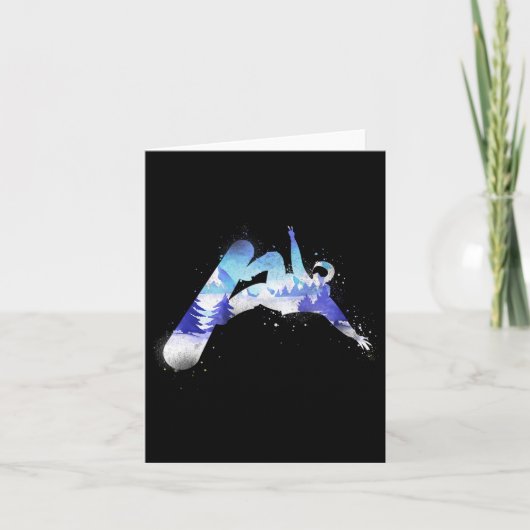 Snowboarden Snowboard Vintag Mountain Karte (Vorderseite)