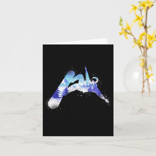 Snowboarden Snowboard Vintag Mountain Karte (Gelbe Blume)