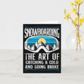 Snowboarden Snowboard Vintag Retro Goggles Karte (Gelbe Blume)