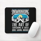 Snowboarden Snowboard Vintag Retro Goggles Mousepad (Mit Mouse)
